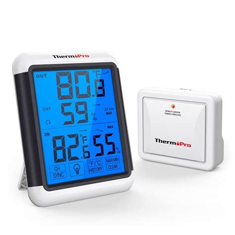 ThermoPro TP65 Termoigrometro con Sensore Wireless Interno 